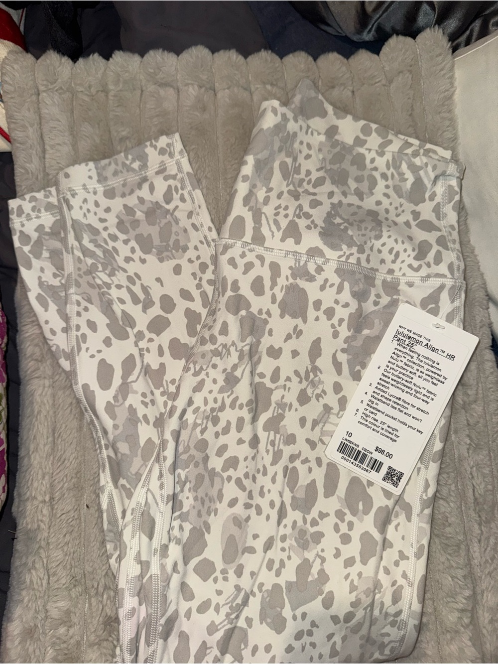 Lululemon Align High-Rise Pant 25" in Cheetah Camo Antique White Multi Sz 10